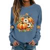 Women's Casual Long Sleeve Halloween Print Neck Top