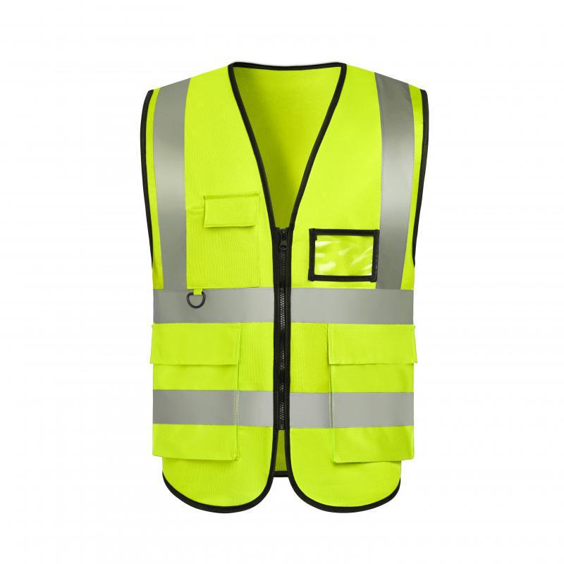 Custom Reflective Safety Vest with Logo for Nighttime Construction and Sanitation Workers