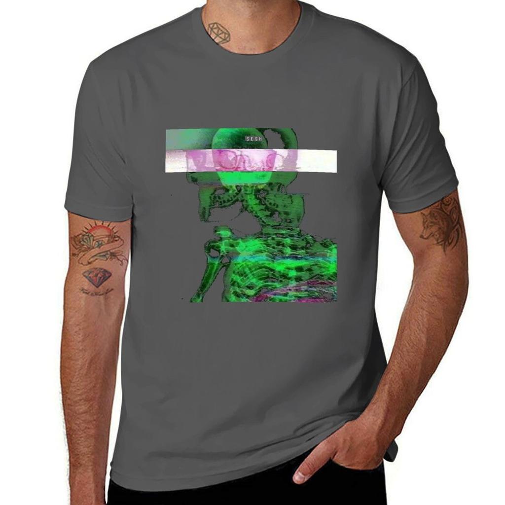 Sesh Skull Glitch Tshirt Holiday Simple Tee Shirt