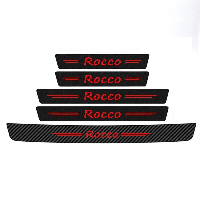 AUEVJ1 Car Door Sill Scratch Resistent Stickers Threshold Pad for Volkswagen VW Rocco Rline Golf 6 7 CC Tiguan GTI Polo Passat Scirocco