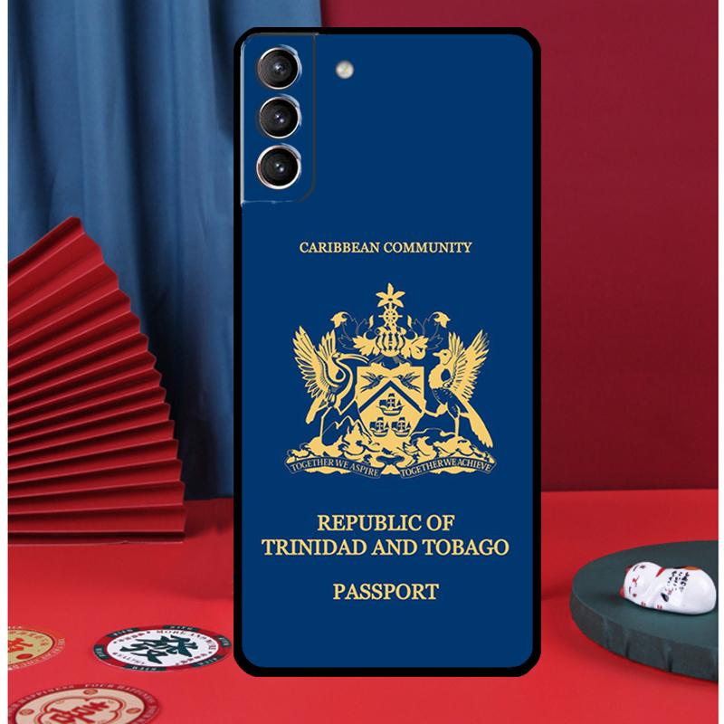 Trinidad und Tobago Flagge Handyhülle Für Samsung Galaxy S24 Ultra S9 S10 S20 S21 S22 Plus S23 FE S25 Ultra Rückseite