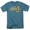 Garfield I Think Not T-shirt Mens Licensed Odie Cat Jim Davis Comic Tee Slate