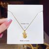 Fashion Light Luxury Titanium Steel Necklace Women'S High-End Pendant Sweet Temperament Collarbone Chain Does Not Fade Accessories