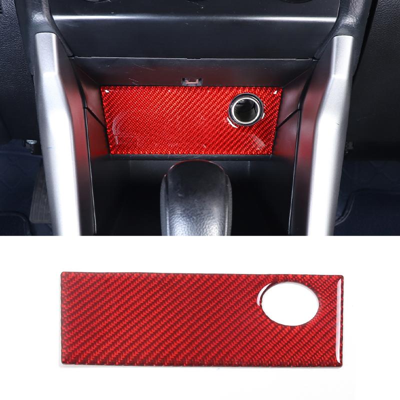 For Subaru Forester 2013-2018 Red Soft Carbon Fiber Interior Kit Dashboard Console Gear Shift Panel Decoration Trim Stickers