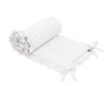 Universal Bumper With Ruffle For A Baby Cot - White