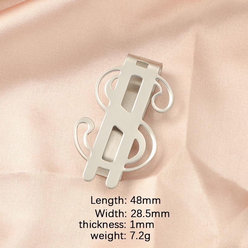 

Знак доллара Зажим для денег и закладка из нержавеющей стали - Креативный держатель для подарочной карты