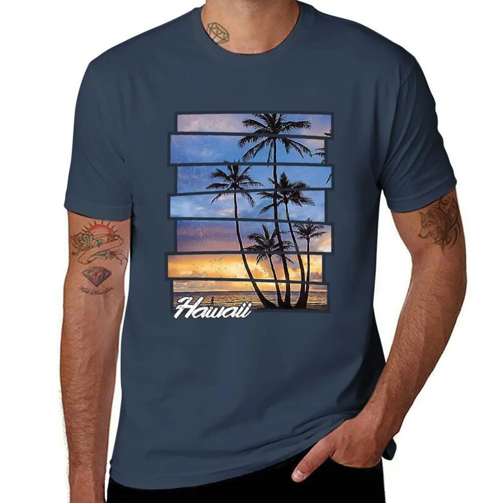 Hawaii Beach Hawaiian Sunset Retro Photo Island Paradise T-Shirt blacks designer shirts cheap stuff plain white t shirts men