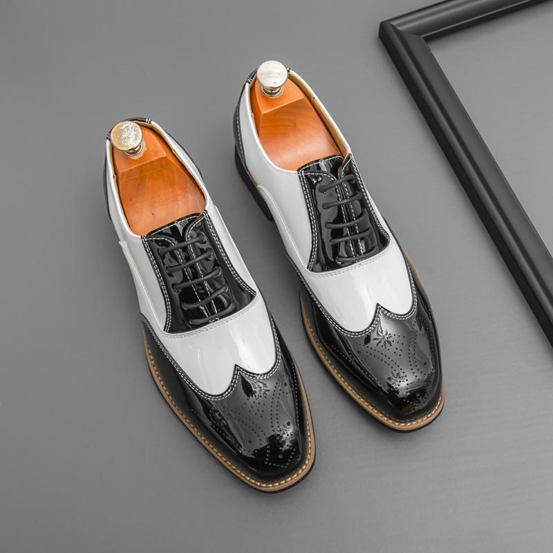 

Brand Men Leather Shoes Handmade Quality Casual Oxford Business Work Shoes Lace-up Non-slip Comfortable Man British Style Shoes 46