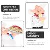 Stickers Chef Fridge Magnet Magnets Shaped Mini Magnetic Whiteboard Resin Refrigerator Office