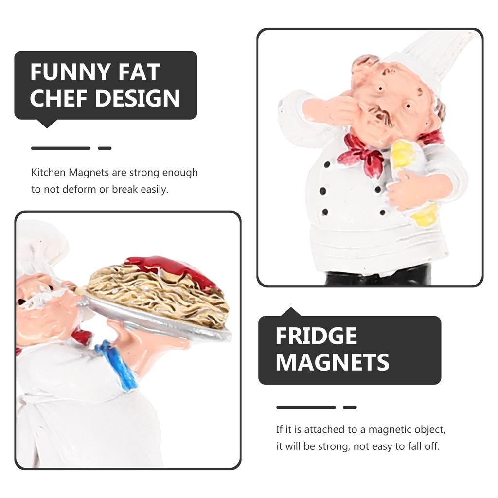 Stickers Chef Fridge Magnet Magnets Shaped Mini Magnetic Whiteboard Resin Refrigerator Office