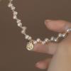 French Designer Classy Key Round-shaped Freshwater Natural Pearl Bracelet with a Touch of Luxury