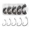 Offset Fishing Hook 100pcs High Carbon Steel Fish Hook Worm