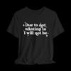 Due To Not Wanting To I Will Not Be Shirt, Funny Introvert T-Shirt, Sarcastic Quote Tee, Relatable Humor Shirt