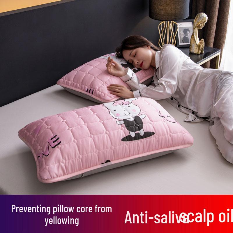 Set of 2 Waterproof Pure Cotton Anti-Mite Pillowcases