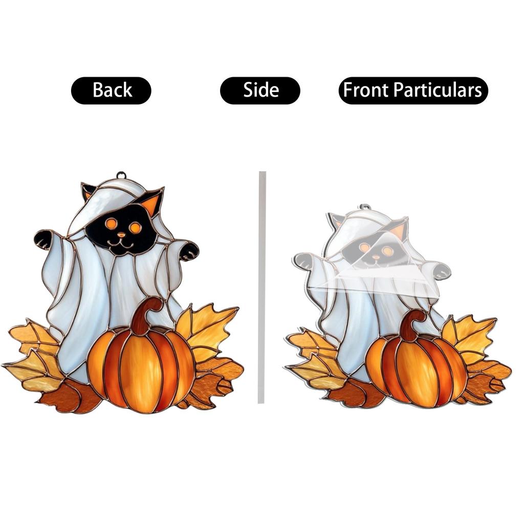 Flat Halloween Colored Window Hanging Acrylic Window Decoration, Creative Craft Pendant Home Decoration Hanging