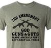 2nd Amendment - God, Guns & Guts - Patriotic - Unisex - Fast Ship