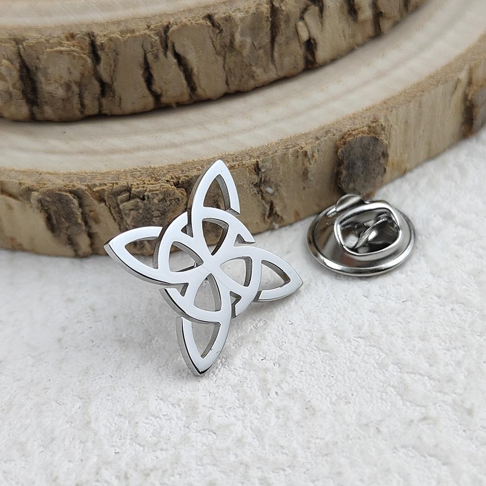 

Witch s knot gold-plated brooch/cufflinks, gold stainless steel lapel pin for men s suits, women s anti-travel buttons, amulets. серебряный