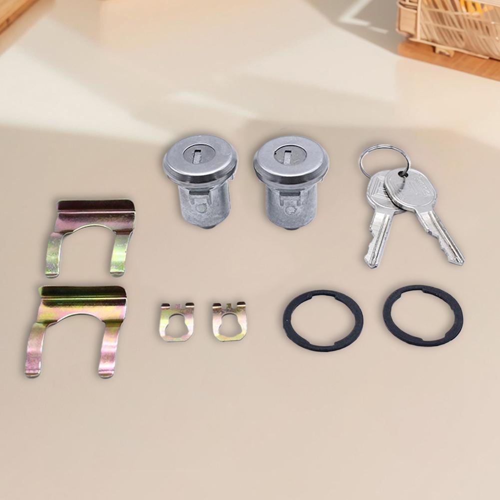 Dörrlåscylindersats med nycklar DL15802 Biltillbehör Dörrlåscylinder för Chevrolet Lastbil C10 C20 C30 1965-1987