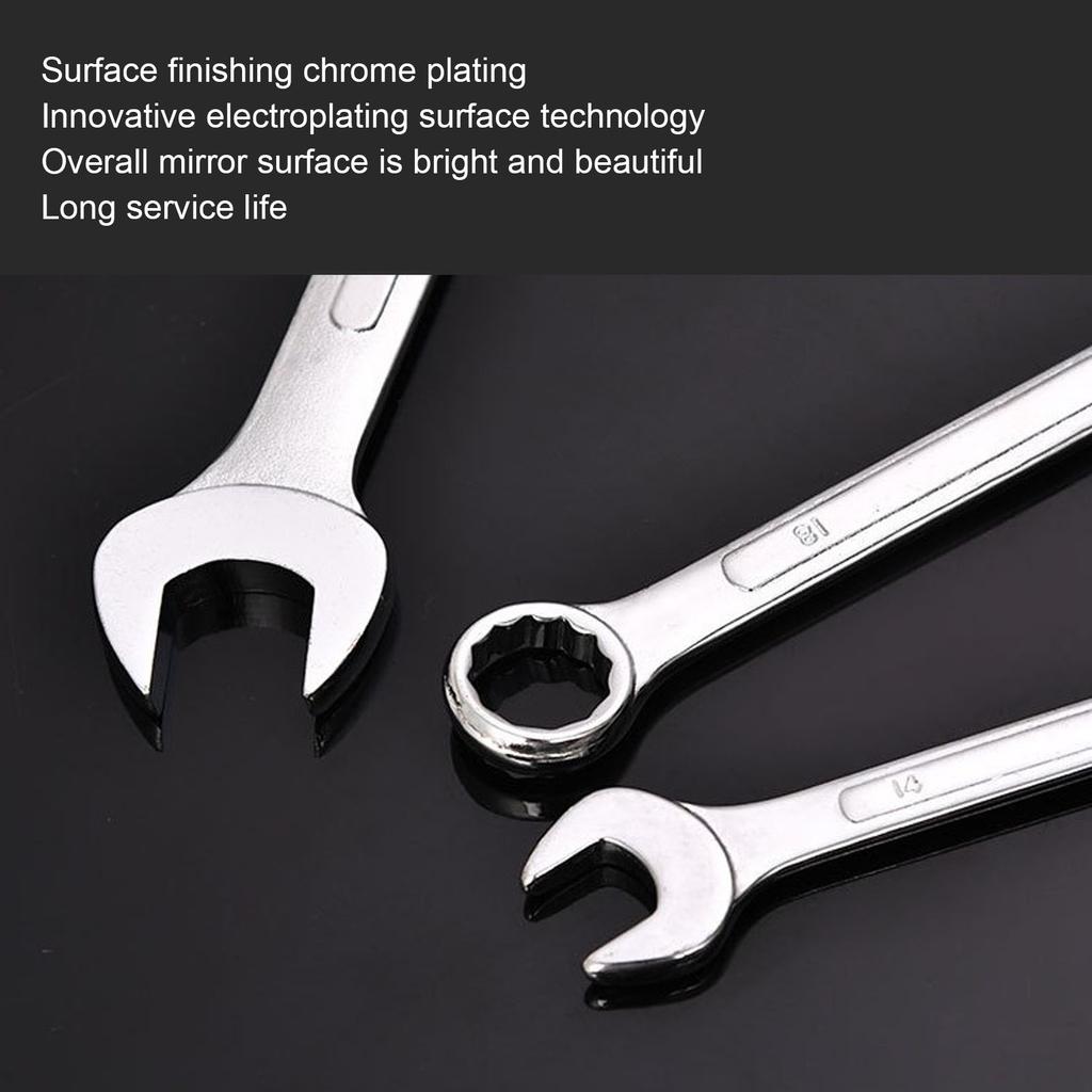 20Pcs Spanner Set Cr Vanadium Steel Portable Large Opening Star Double End Wrench Set for Repair Maintenance