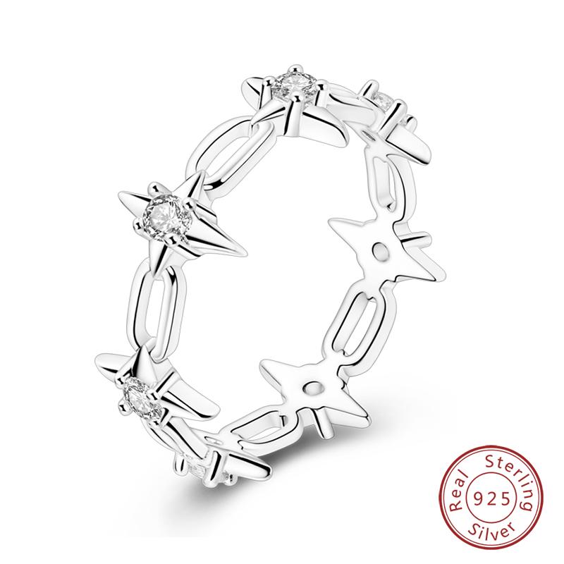 925 Silver Heart Shaped Infinite Minimalist Rings Hollow Celtic Knot Rings For Women Elegant Engagement Wedding Jewelry