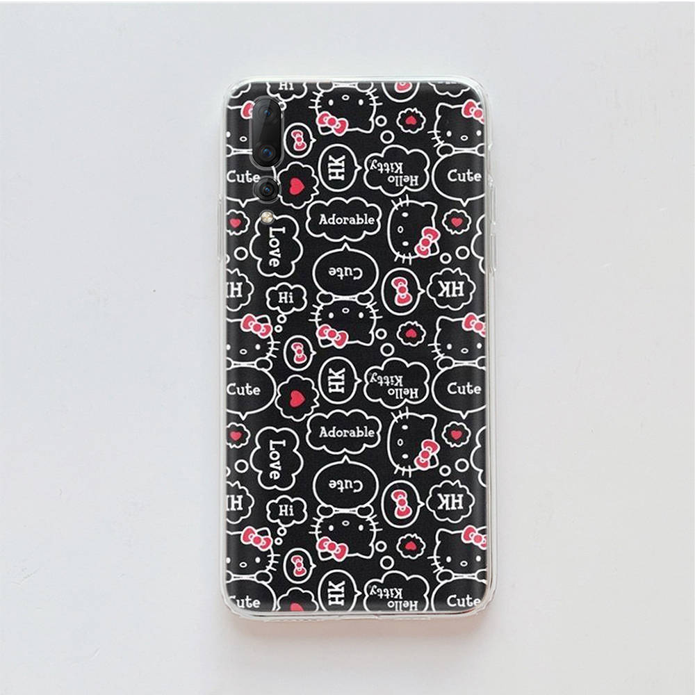 Transparent Case for Samsung A04 A14 A23 M33 M53 Realme 10 9 C35 C55 VIVO X80 Infinix Hot 30 Note 11 Tecno Spark 8P Pro L-19 Hello Kitty