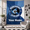 Wall Hanging Tapestry With Custom Name & Text, Hamburger SV Decorative Tapestry For Bedroom