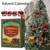2025 Tractor 100th Anniversary Advent Calendar, 24 Days Christmas Countdown Calendar with 24 Different Tractors Ornaments
