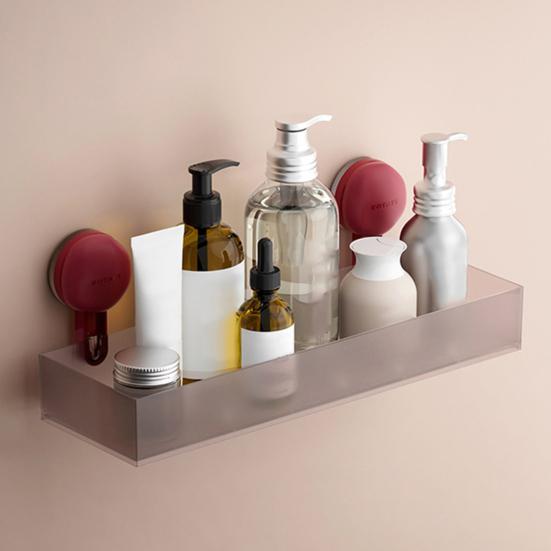 Bathroom Storage Rack Shower Caddy Organizer Load-bearing Easy To Install Suction Cup Strong Wall Floating