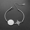 EUEAVAN Classic Witch Knot Bracelet For Women Stainless Steel Tetragrammaton Pentacle Bracelet Double Protection Jewelry Gifts