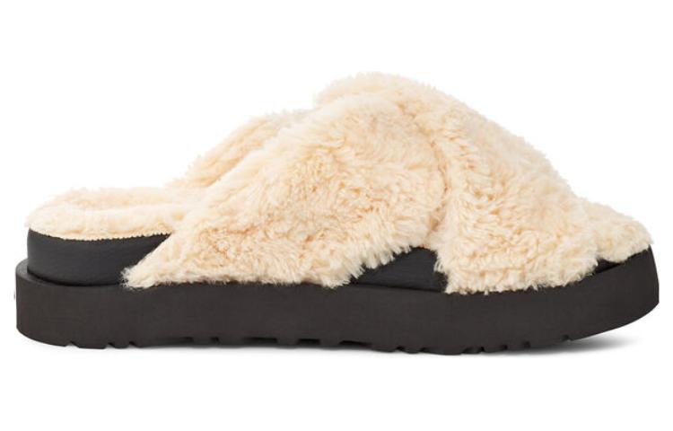 UGG Fuzz Sugar Cross Slides 1135131-NBLC