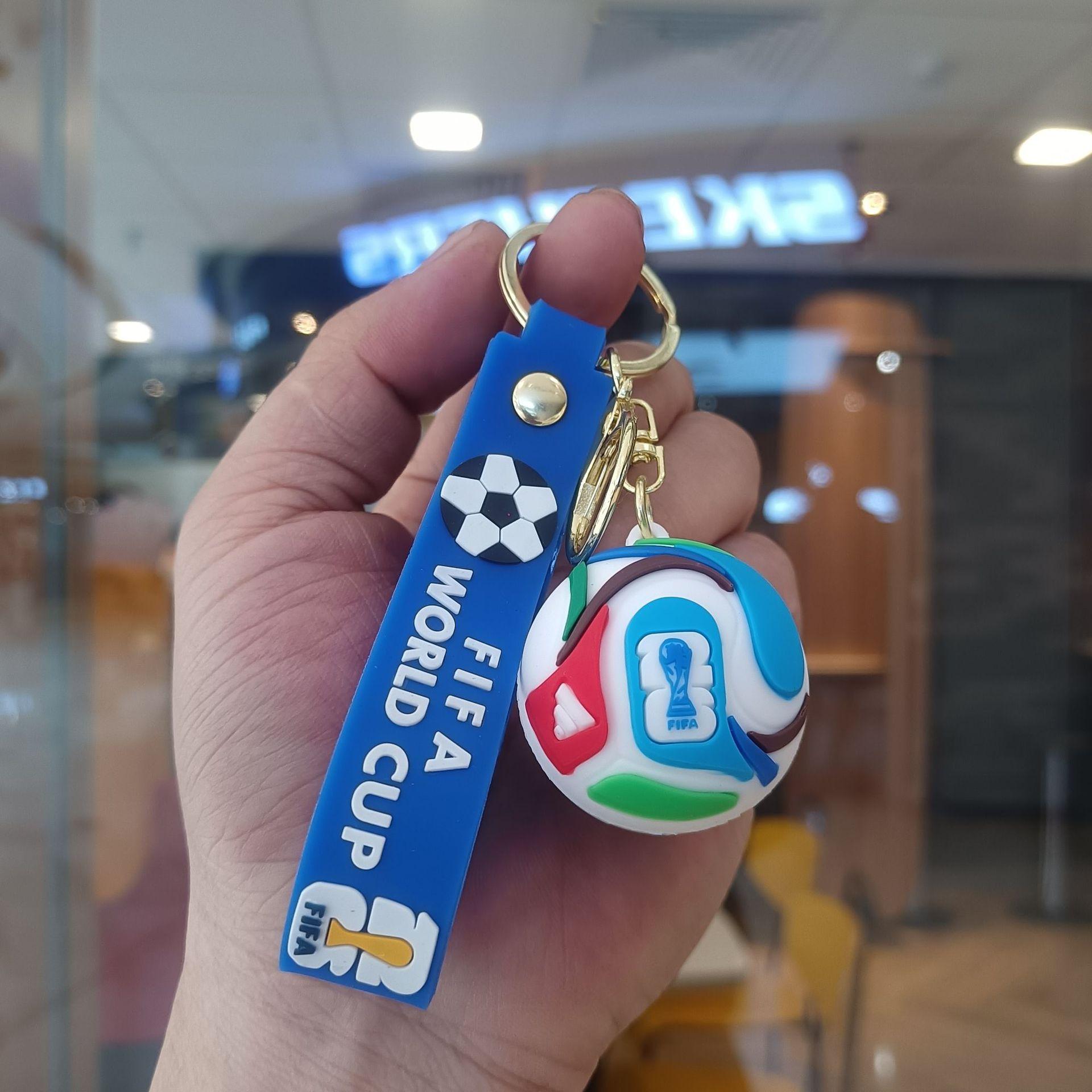 World Cup Soccer Themed Cute Cartoon Keychain Backpack Charm Gift