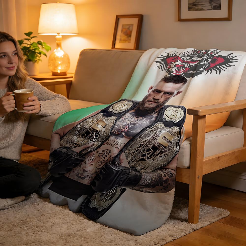 Throw High-Density Short Plush Blanket For Sofa Nap Air-Conditioned Room Soft Skin-Friendly Boxing Conor McGregor