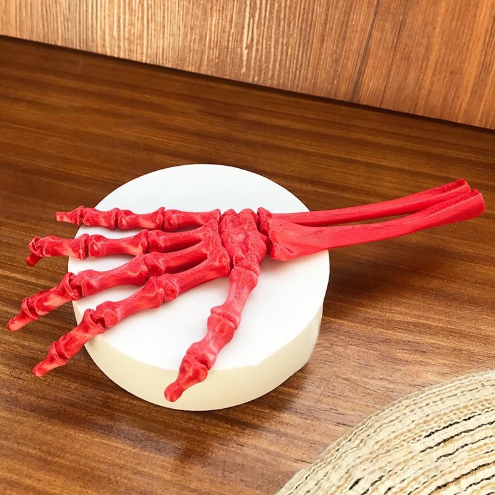 Spooky Movable Joint Skeleton Claw 3D Printed Human Skeleton Palm Model  Home Desktop Decor