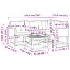 Outdoor Sofa Set with Cushions 5 Pcs Natural and Black