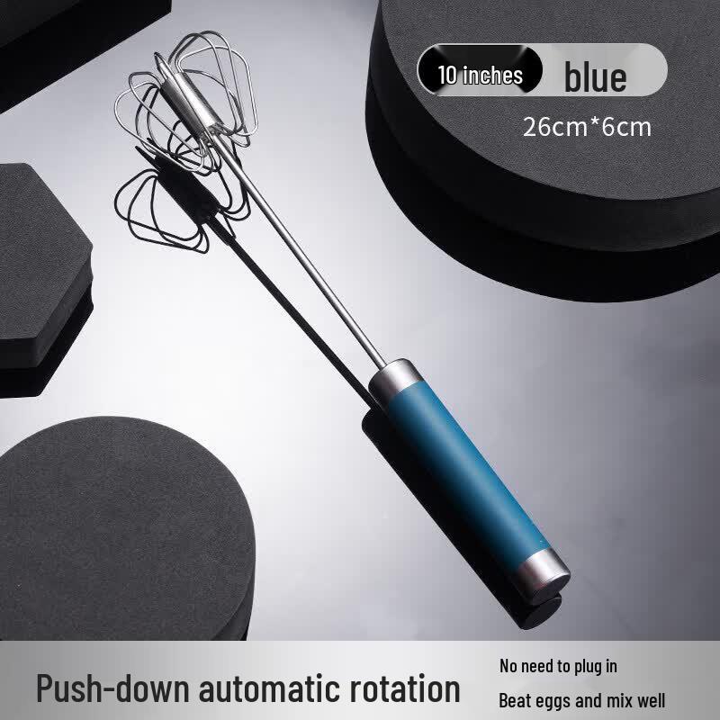 Semi-Automatic Stainless Steel Handheld Egg Whisk