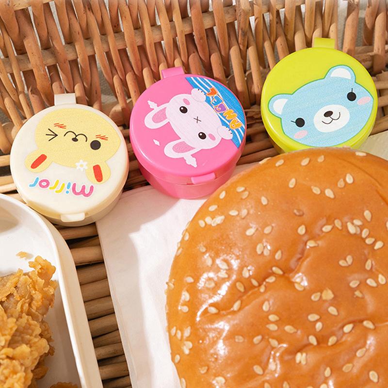 Cartoon Sauce Bottle Mini Bento Box Animal Friend Soy Sauce Box Tomato Sauce Honey Salad Sauce Container Bento Box Accessories