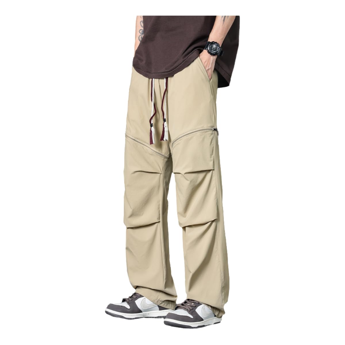 

Men s 2-Way Cargo Pants, Outdoor Wear, Removable, Quick-Drying, Water-Repellent, Breathable, Trekking Pants (JP, Alphabet, 2XL, Khaki)