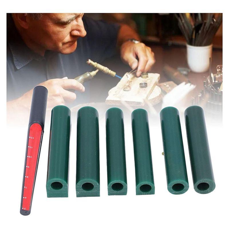 Aug. Rings Wax Tube Set, 6 Sizes Carving Wax Tubes With Cutter Ruler For Jewelry Rings Casting Handicrafts, Jewelry Tools