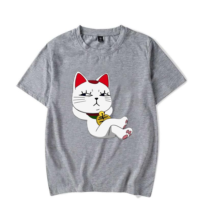 New Funny Lucky Cat T Shirt Unisex Short Sleeve O Neck Summer Casual Dandadan Printing T-shirt Top Tee