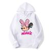 2024 New Disney Minnie Mouse Cartoon Anime Women Pullover Tops Spring Autumn Lady Casual Sweatshirt Pink Couple Hoodie Clothes