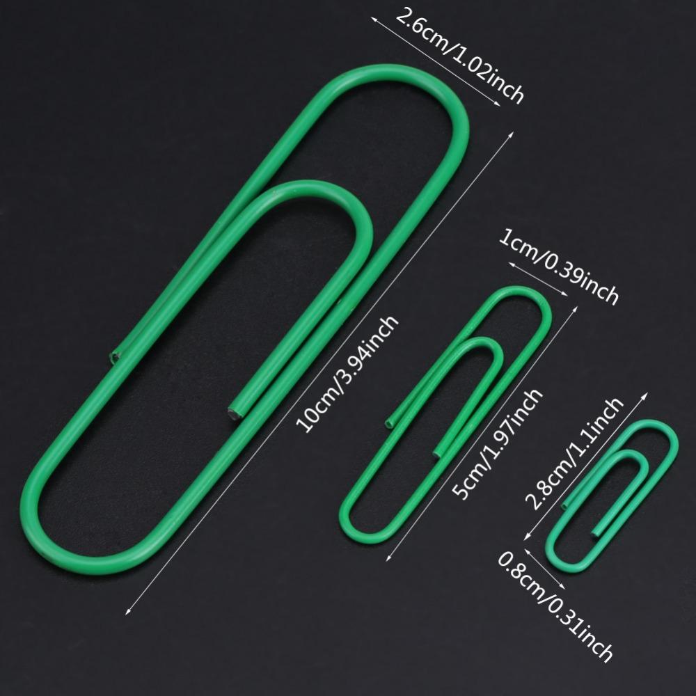 250 Stück Verschiedene Größen Metallklammern Farbbeschichtet Büroaccessoires Büroklammern Büromaterial