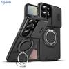 Suitable for Samsung S26 Ultra Lingke Sliding Window Phone Case A17 Rotating Stand Protective Cover