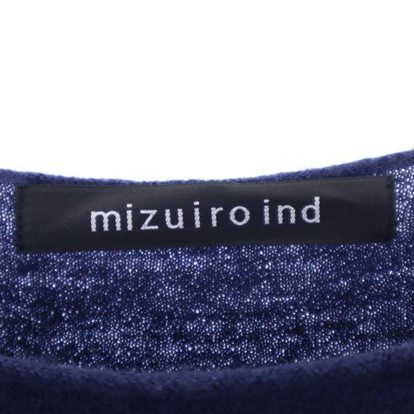 Mizuiro ind lână Fără mâneci tricot piesă unică Albastru marin Femei Folosit
