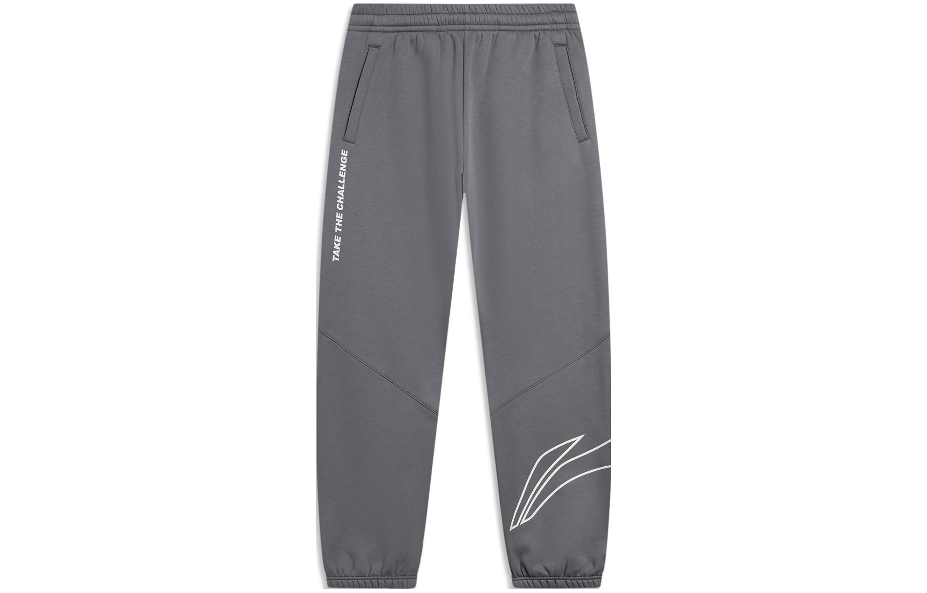Li Ning Sports Life Collection Letter Logo Print Bouquet Casual Versatile Fleece Lined Thermal Loose Fit AKLTD71-2 XXL