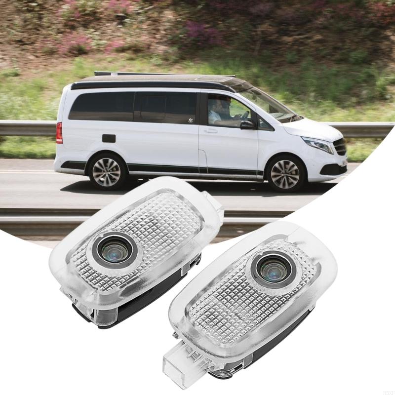 2025 New Pack Of 2 Car Projector Door Welcome Lights For S Class W221 Models Waterproof Easy Installation Plug And Play
