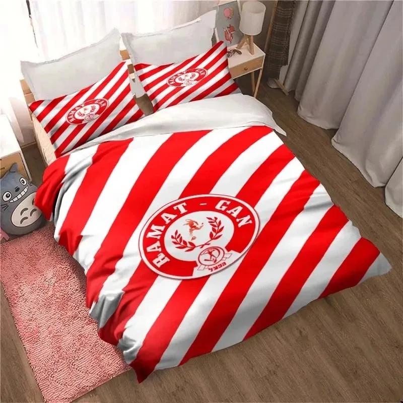 Hapoel Ramat Gan Football Israel Bedding Set Cute Duvet Cover Bed Cover with Pillowcase Custom  Cover with Pillowcase Custom