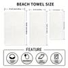 1pc "Your Beach Is My Way" Beach Towel - Ultrafine Microfiber, Quick-Dry, Rectangular, Contemporary Style with Cartoon