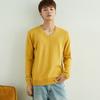 Autumn and Winter V-neck Round Neck Men's Knit Sweater Simple Wind Wild Color Pure Color Pullover Sweater Bottoming Business Sweater