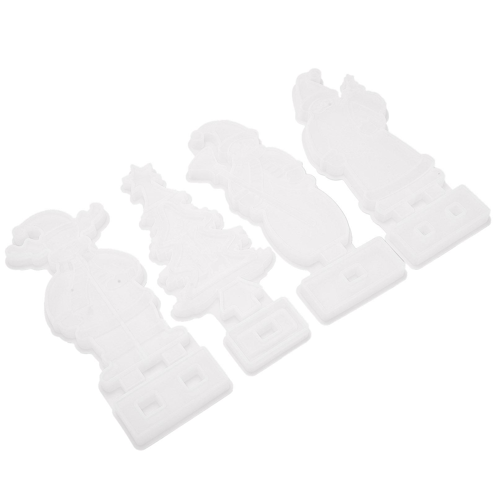

4PCS Christmas Resin Silicone Mold Silicone Tear Resistance Washable Reusable DIY Christmas Tree Mould