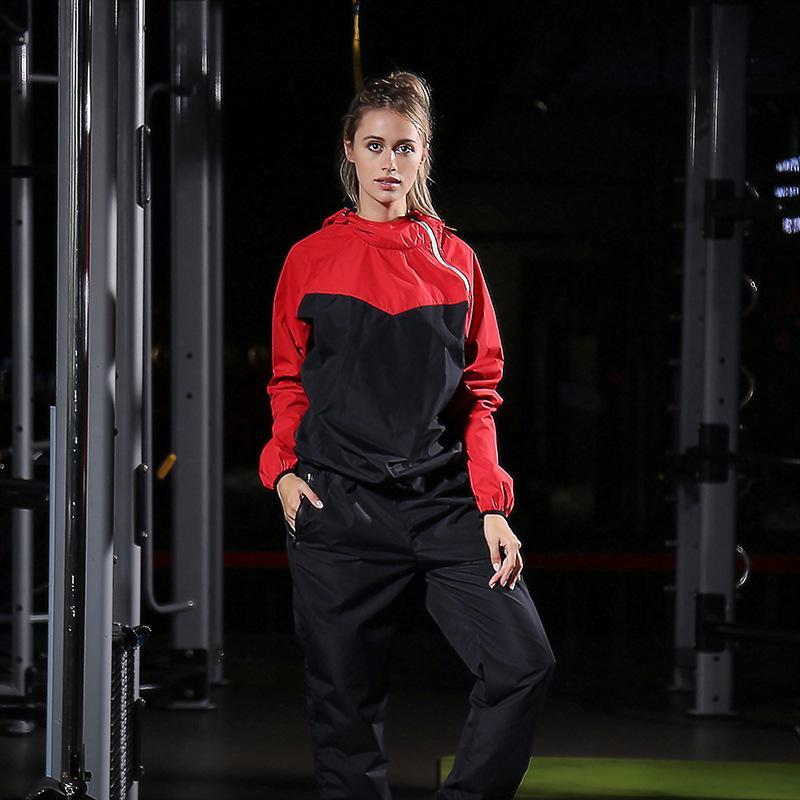 Zestaw dresowy premium z kapturem: Unisexowy dwuczęściowy strój do treningu i fitnessu